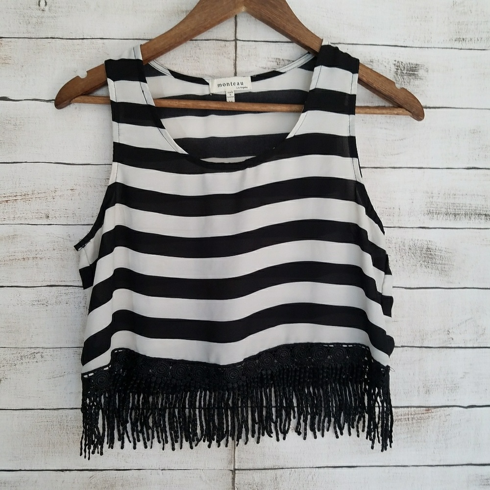 Monteau | Striped Crop top